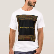 African Gold Kente Pattern T-Shirt