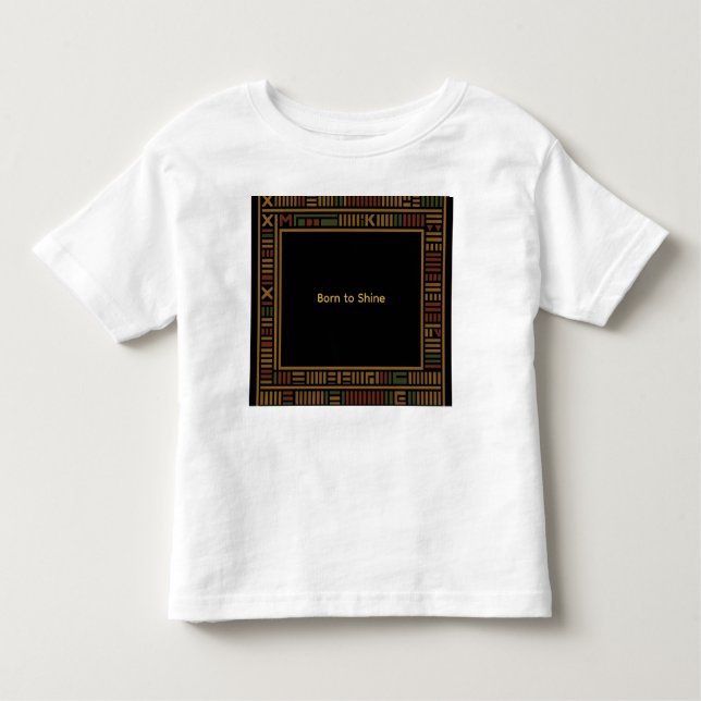 African Gold Kente Toddler T-Shirt (Front)