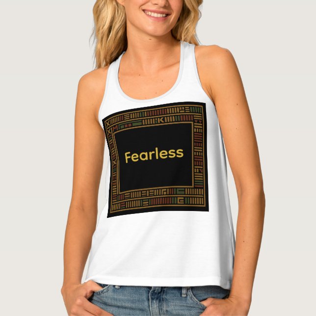 African Gold Kente Women’s Tank Top (Front)