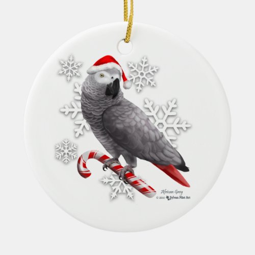 African Gray Christmas Ornament