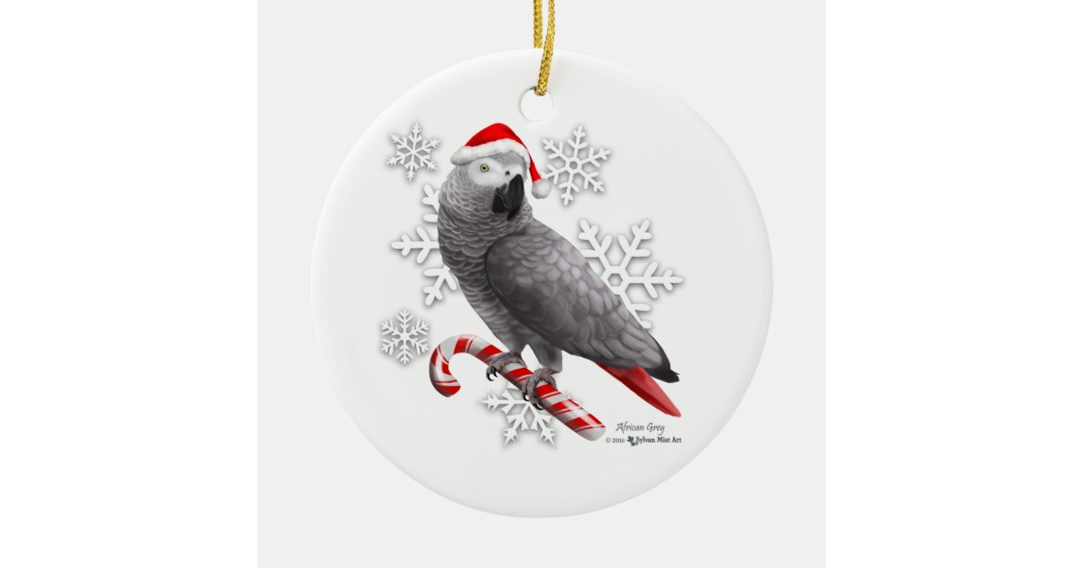 African Gray Christmas Ornament Zazzle