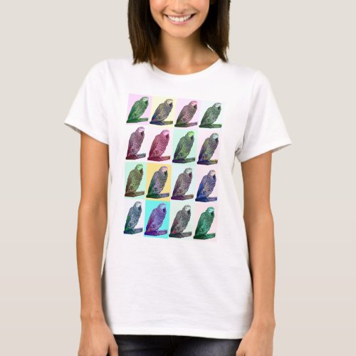 African Gray Parrot Pop Art T_Shirt