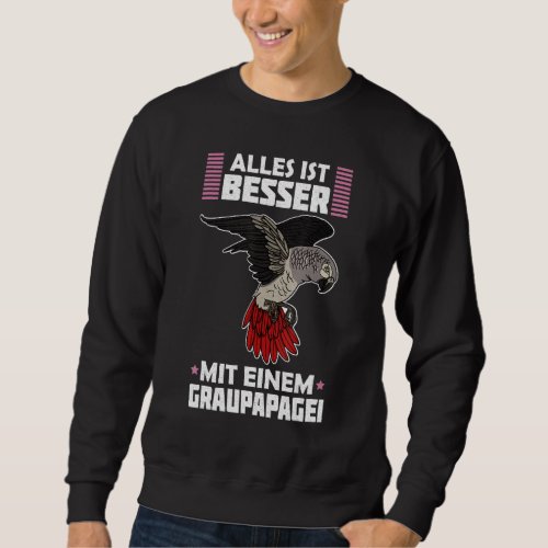 African Gray Parrots Biologist Ornithologist Birdw Sweatshirt