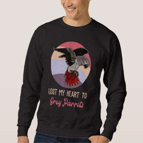 African Gray Parrots Biologist Ornithologist Birdw Sweatshirt