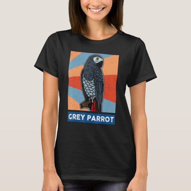 African Gray Parrots Biologist Ornithologist Birdw T-Shirt (Front)