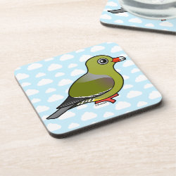 African Green Pigeon Beverage Coaster