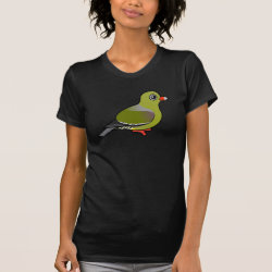 African Green Pigeon Women's American Apparel Fine Jersey Short Sleeve T-Shirt