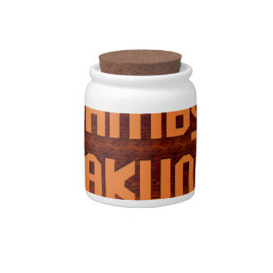 African Greeting: Jambo Hakuna Matata Wood Design Candy Jar
