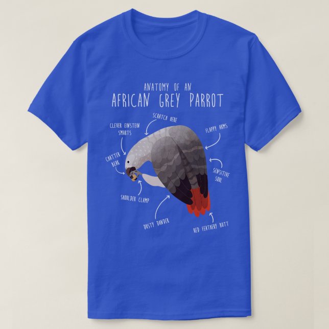 African Grey Anatomy T-Shirt (Design Front)
