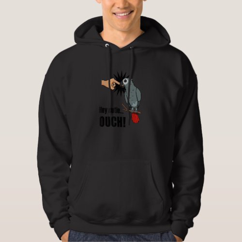 African Grey Biting  Saying Cute Parrot Hoodie