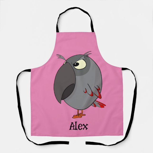 African Grey Customizable Apron (Front)