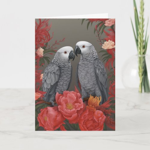 African Grey Holiday Cards