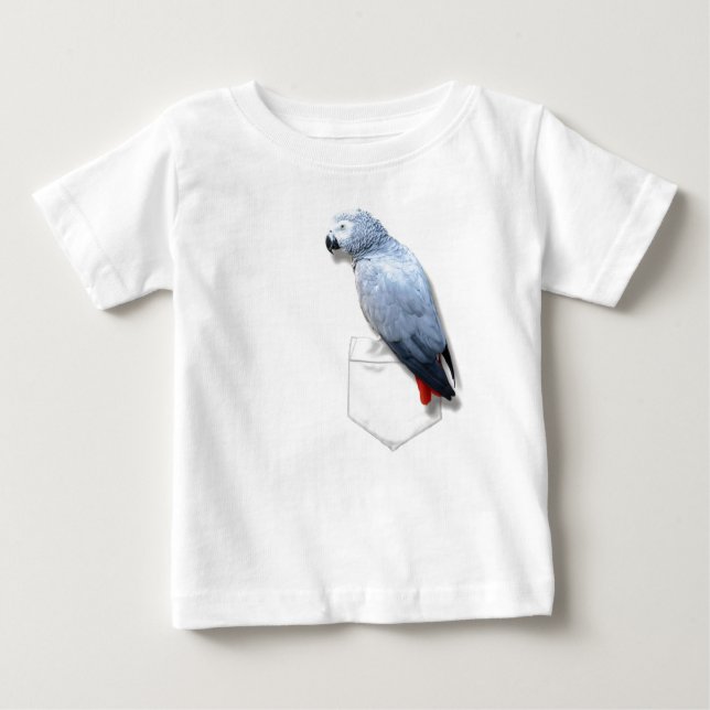 African Grey In Your Pocket Baby T-Shirt (Front)