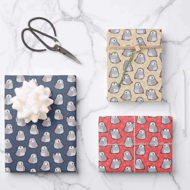 African Grey Loafs Wrapping Paper Sheets (Front)