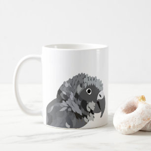 African Grey Parrot Bird Lover Coffee Mug