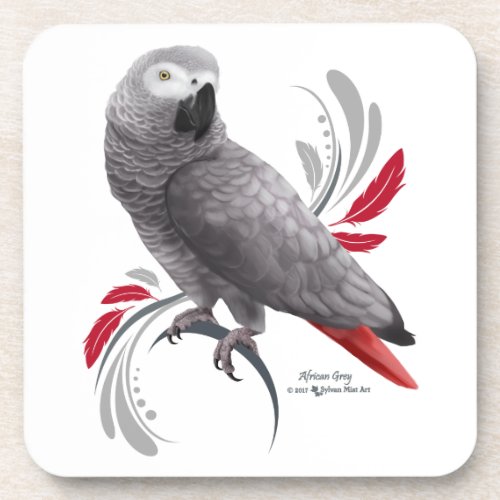 African Grey Parrot Coaster