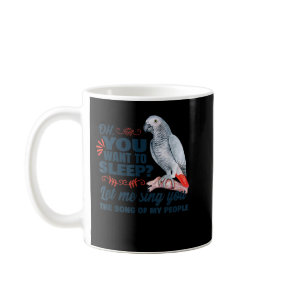 African grey parrot  coffee mug