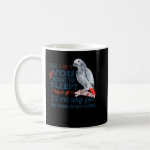 African grey parrot coffee mug