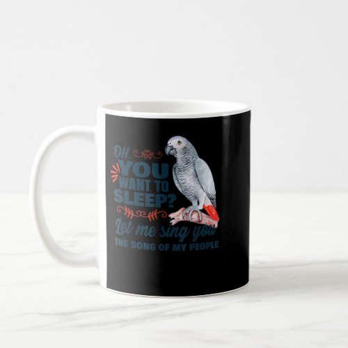 African grey parrot  coffee mug