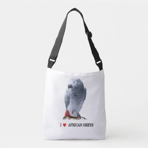 African Grey Parrot Crossbody Bag