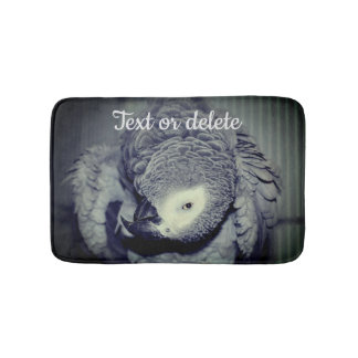 African Grey Parrot Cute Bird 2 Personalized Bath Mat