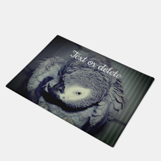 African Grey Parrot Cute Bird 2 Personalized Doormat