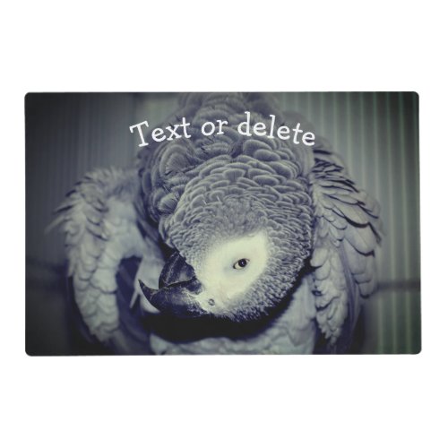 African Grey Parrot Cute Bird 2 Personalized Placemat