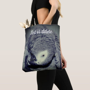 African Grey Parrot Cute Bird 2 Personalized Tote Bag