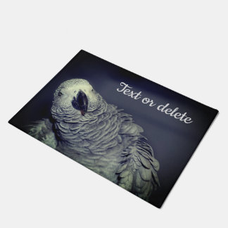 African Grey Parrot Cute Bird Personalized Doormat