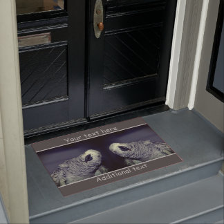 African Grey Parrot Cute Bird Personalized Doormat