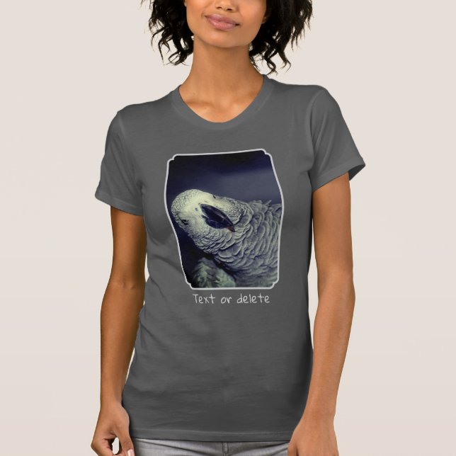 African Grey Parrot Cute Bird Personalized T-Shirt (Front)