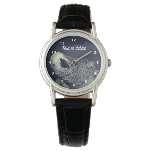 African Grey Parrot Cute Bird Personalized  Watch