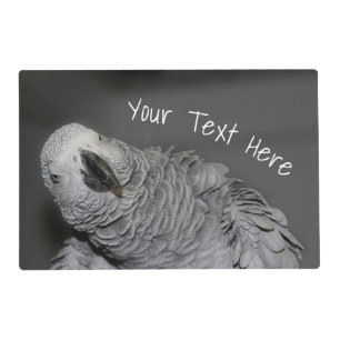 African Grey Parrot Cute Bird  Placemat