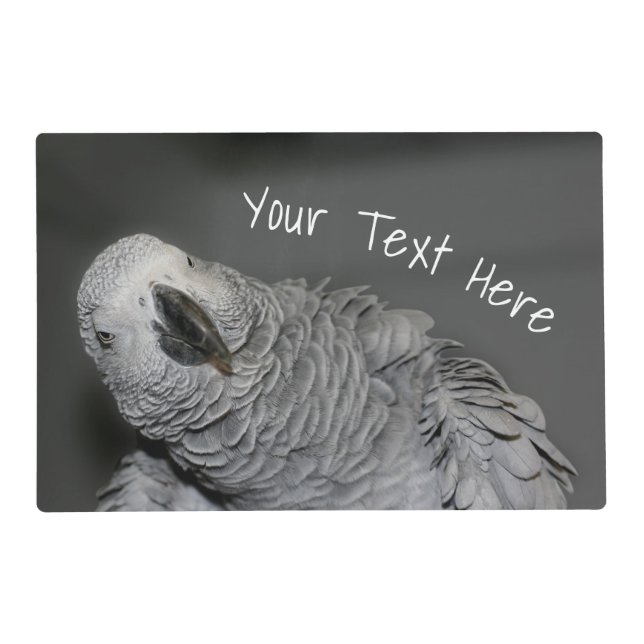 African Grey Parrot Cute Bird  Placemat (Front)