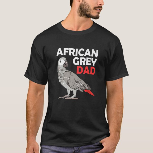 African Grey Parrot Dad Congo Bird Father Premium T-Shirt (Front)