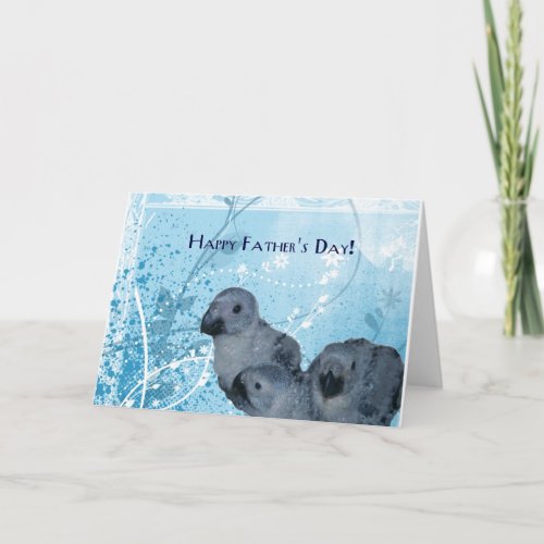 African Grey Parrot Fathers Day Card