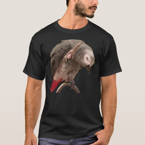 African Grey Parrot Funny Wave T_Shirt