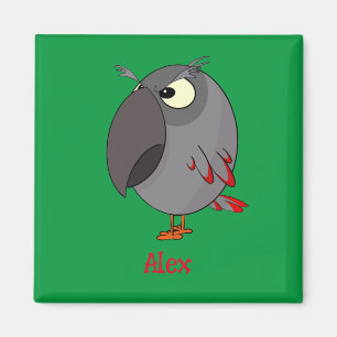 African Grey Parrot Magnet