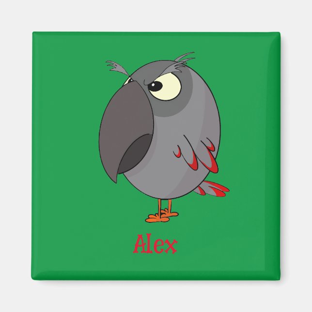 African Grey Parrot  Magnet (Front)