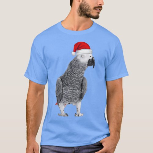 African Grey Parrot Merry Christmas T_Shirt