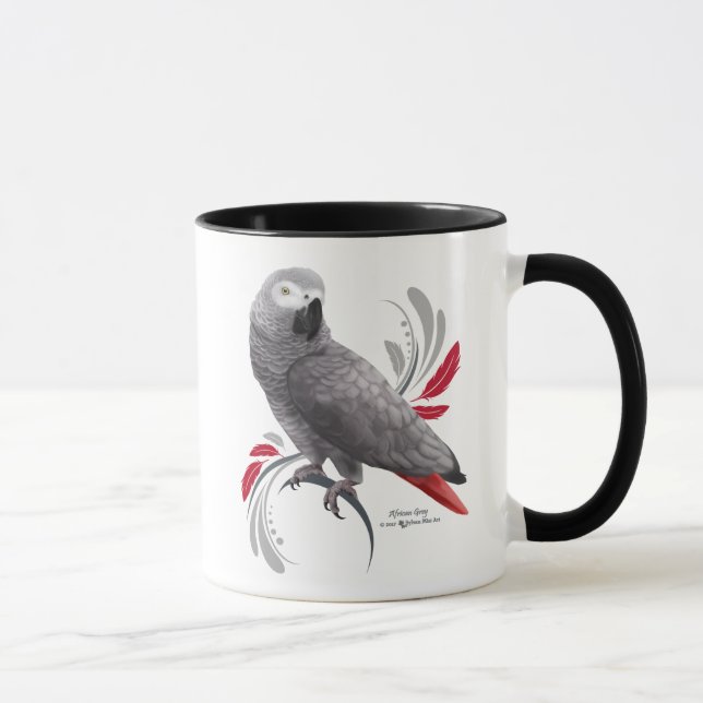 African Grey Parrot Mug (Right)