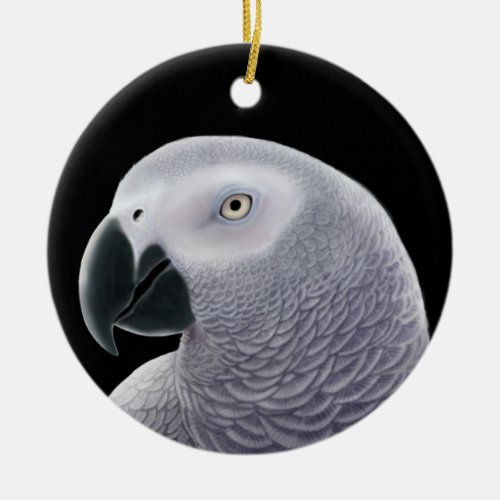 African Grey Parrot Ornament