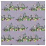 African Grey Parrot Party Fabric (Lilac)