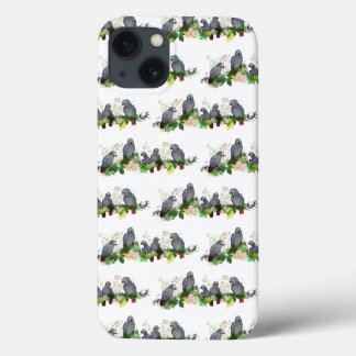 African Grey Parrot Party iPhone 13 Case