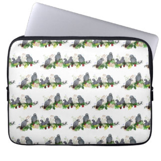 African Grey Parrot Party Laptop Sleeve