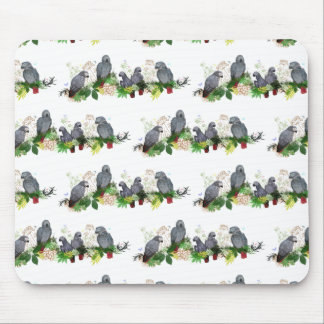 African Grey Parrot Party Mousemat Mouse Pad