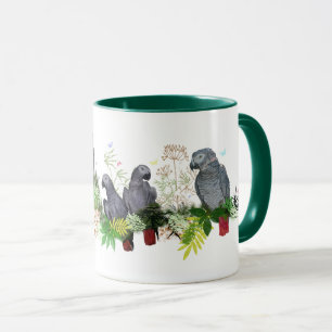 African Grey Parrot Party Mug