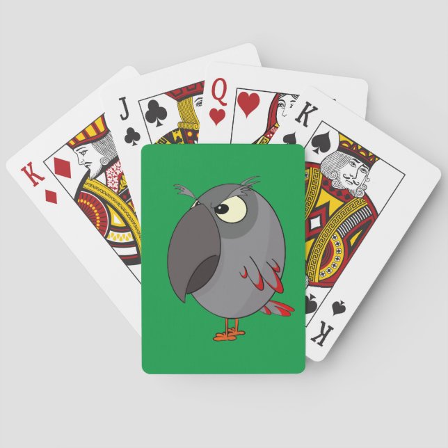 African Grey Parrot Poker Cards (Back)