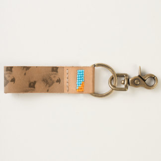 African Grey Pattern Keychain