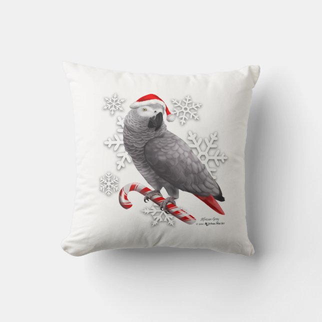 African Grey Pillow (Front)